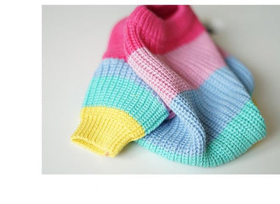 Rainbow Knitted Sweater Jumper Clothing for Dogs