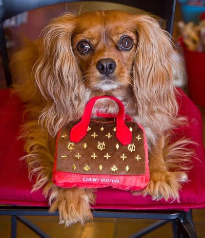 Luxury Designer Dog Chewy Vutton Plush Purse  Puppy Toys Pet Supplies Chew Toy with squeaker