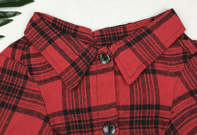 Red Plaid Checkered Shirt XS-3XL Dog Clothing