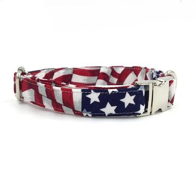 American Flag Dog Collar|Bowtie|Leash