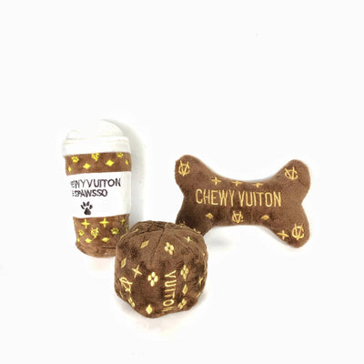 Luxury Designer Dog Chewy Vutton Plush Puppy Toys Pet Supplies Chew Toy with squeaker