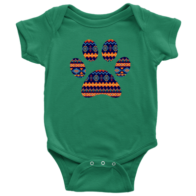 Tribal Paw Baby Onesie 11 Colors AVAILABLE Size: Newborn - 24M - Infant Jersey Bodysuit - MADE IN THE USA