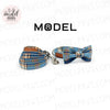 Fashion Plaid Blue Collar|Bowtie|Leash
