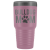 Bulldog Mom 30 OZ Travel Tumbler | Etched / Engraved Stainless Steel Mug Hot/Cold Cup - 12 Colors Available