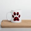 Coffee Cup Buffalo Plaid Puppy Paw Mug