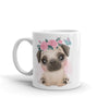 Coffee Cup Feminine Floral Pug Mug