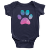 Watercolor Pastel Paw Baby Onesie 11 Colors AVAILABLE Size: Newborn - 24M - Infant Jersey Bodysuit - MADE IN THE USA