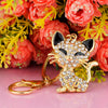 Pretty Kitty Cat Crystal Rhinestone Keychain