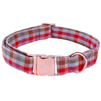 School boy plaid Dog Collar|Bowtie|Leash