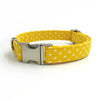 Yellow Polka Dot Dog Collar|Bowtie|Leash