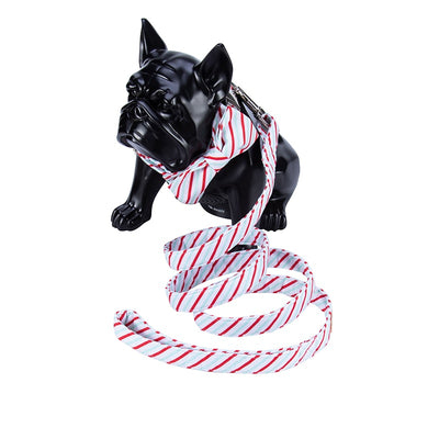 Christmas Peppermint Stripe Dog Collar|Bowtie|Leash