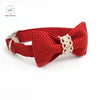 Red & White Polka Dots Dog Collar|Bowtie|Leash