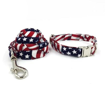 American Flag Dog Collar|Bowtie|Leash