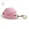 Pink Checkered Dog Collar|Bowtie|Leash