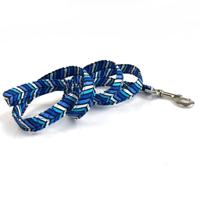 Blue Zig Zag Collar|Bowtie|Leash