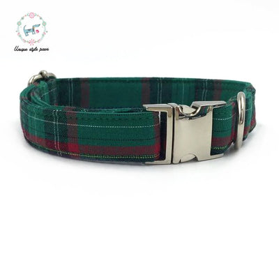 Holiday Plaid Dog Collar|Bowtie|Leash