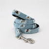Worn Denim Jeans Bowtie Dog Collar Harness & Leash