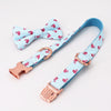 Flamingo Bowtie Dog Collar & Leash