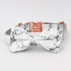 Marble Bowtie Dog Collar & Leash
