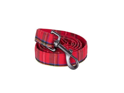 Red Plaid Holiday Dog Collar|Bowtie|Leash