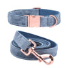 Blue Velvet Pet Collar & Leash