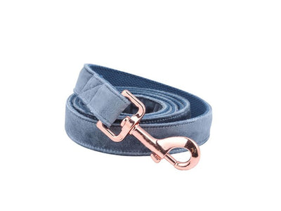 Blue Velvet Pet Collar & Leash