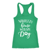 Namast'ay home with My Dog - Ladies Racerback Tank Top Women - PLUS Size XS-2XL - MADE IN THE USA